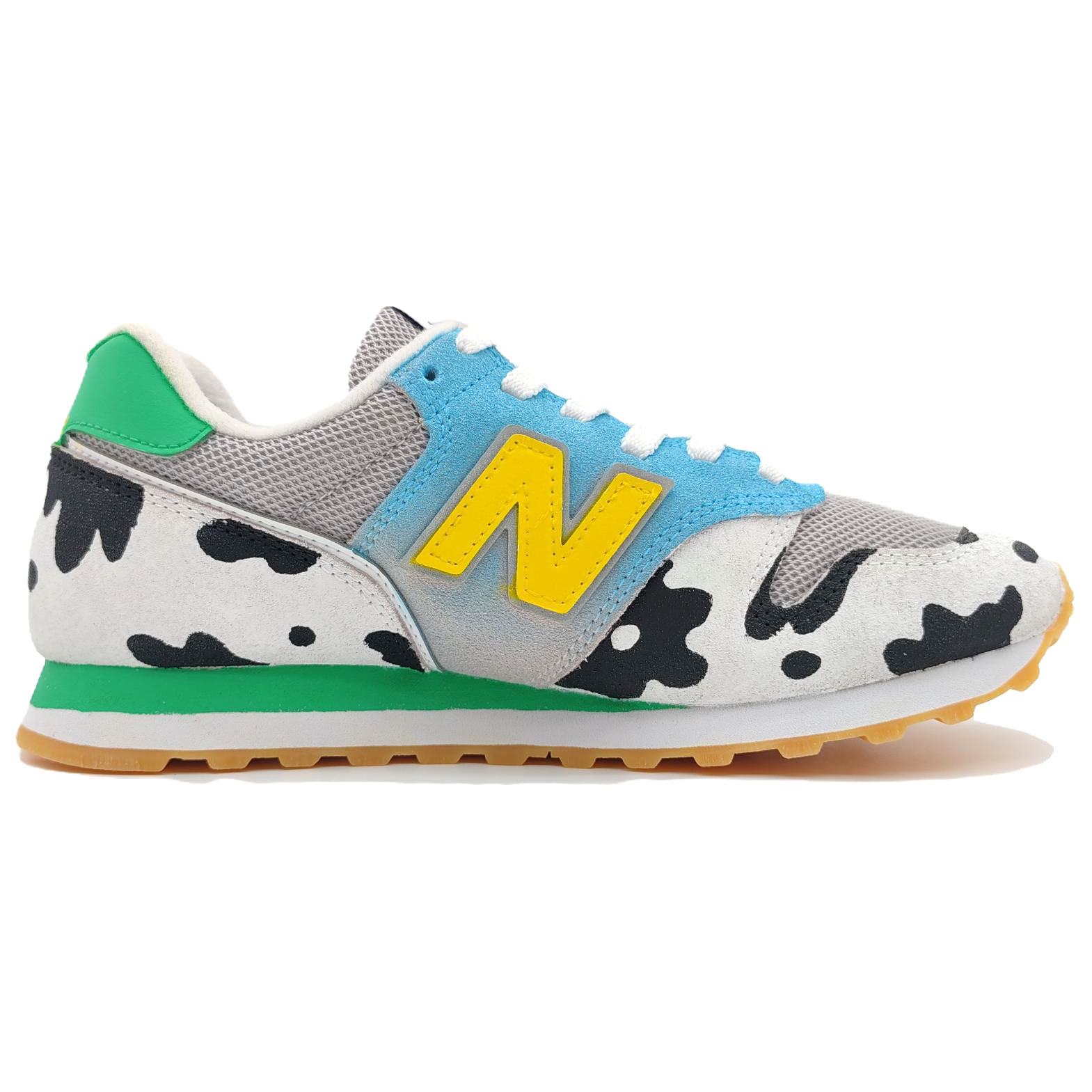 New Balance NB 373 Slip Resistant, Abrasion Resistant, Lightweight Low top Casual Running Shoes Unisex White Blue