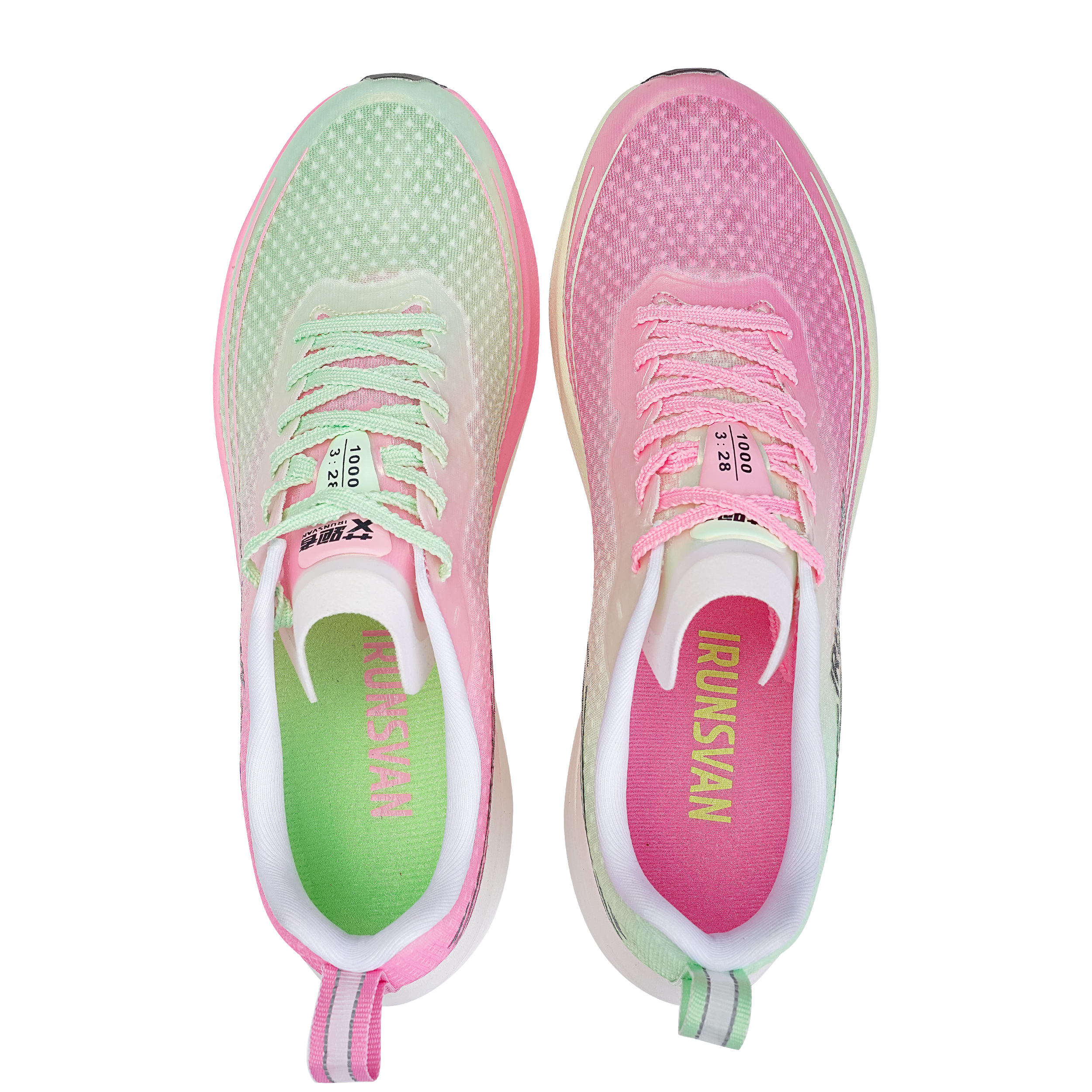 IRUNSVAN Running Shoes Unisex Mismatched Color Following The Flowers To The Sea