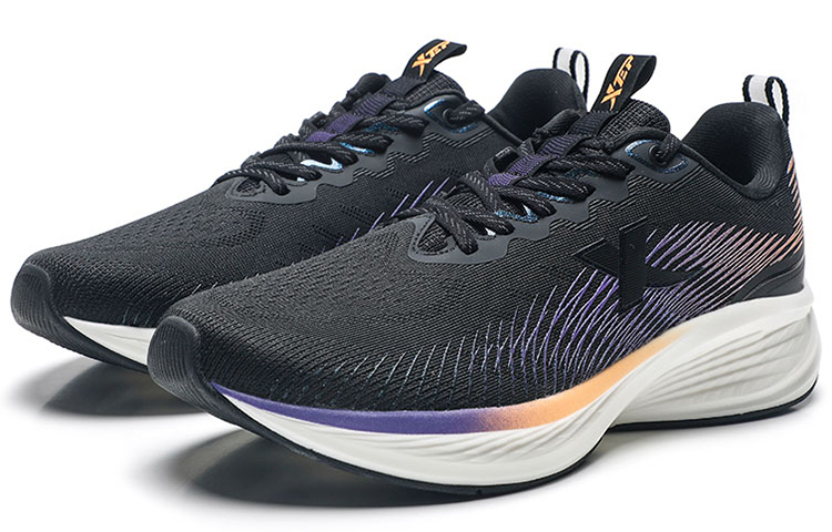 XTEP Cushioning Breathable Lightweight Low top Running Shoes Men’s Black