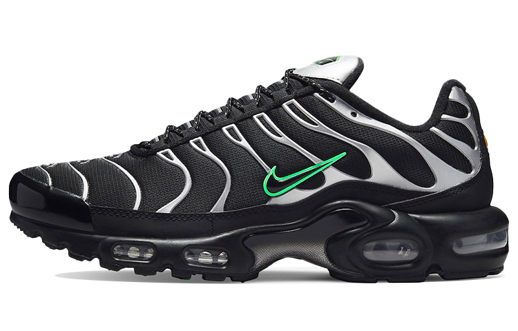Nike Air Max Plus Black Silver Green Strike Men's