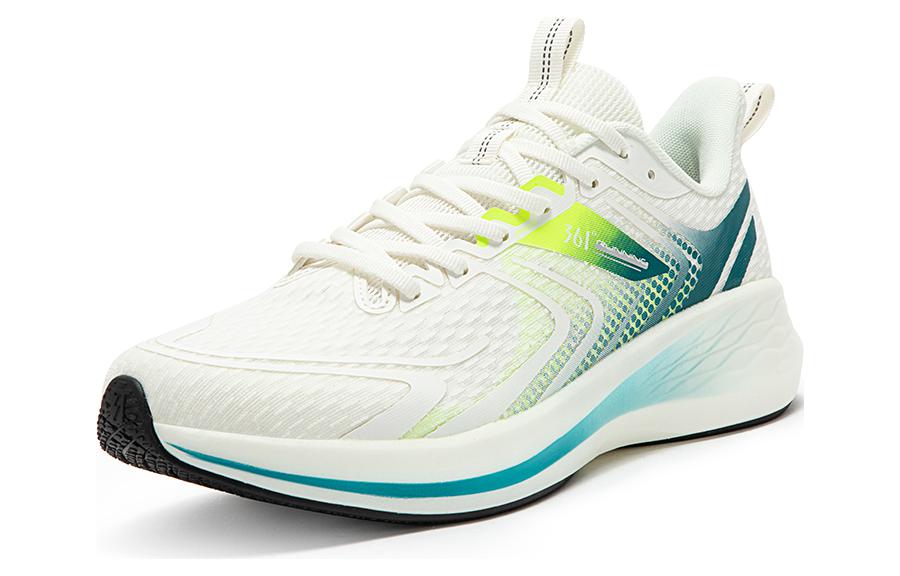 361° QU!KFOAM Cushioning Slip Resistant Abrasion Resistant Low top Running Shoes Men’s White Green