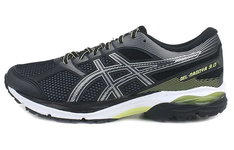 ASICS Gel Nagoya 3 Fabric Abrasion Resistant Breathable Low top Running Shoes Men's Black Yellow
