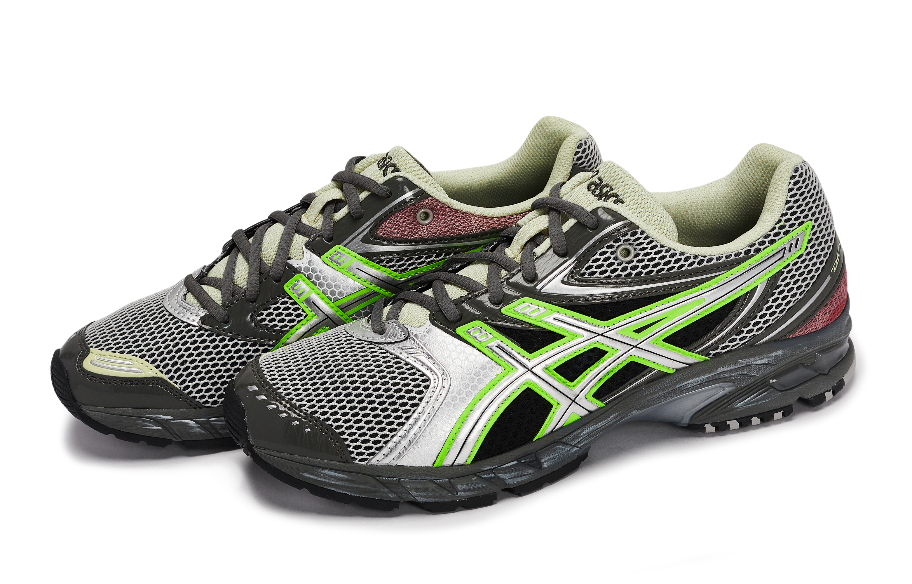 Asics GEL DS TRAINER 14 Abrasion Resistant Low top Running Shoes Unisex Black Gray Neon Green