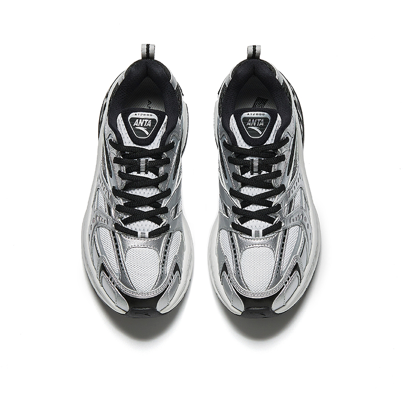 Anta Slip Resistant Abrasion Resistant Low top Casual Running Shoes Women’s Silver Gray Black