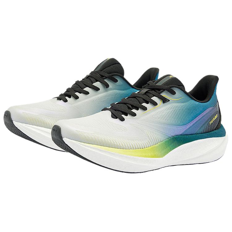 QIAODAN Cushioning Abrasion Resistant Rebound Low top Casual Sprint Running Shoes Men’s Gray Blue