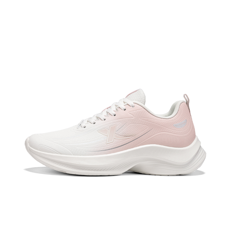 XTEP Synthetic Leather Cushioning Abrasion Resistant Cushioning, Wear Resistant Low top Casual Running Shoes Women’s