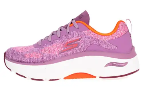 Skechers Max Cushioning Arch Fit Abrasion Resistant Breathable Low top Running Shoes Women's Pink Purple