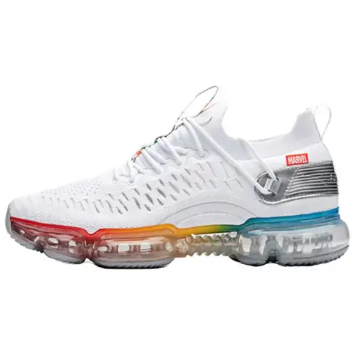 MARVEL x Anta Non slip Lightweight Low top Running Shoes Women's White Rainbow