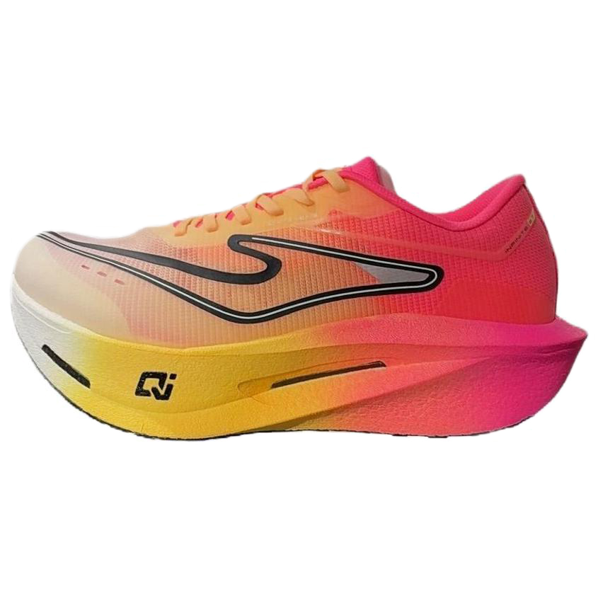 Erke Cushioning, Wear Resistant Low top Carbon Plate Marathon Racing Running Shoes Men's Orange Pink