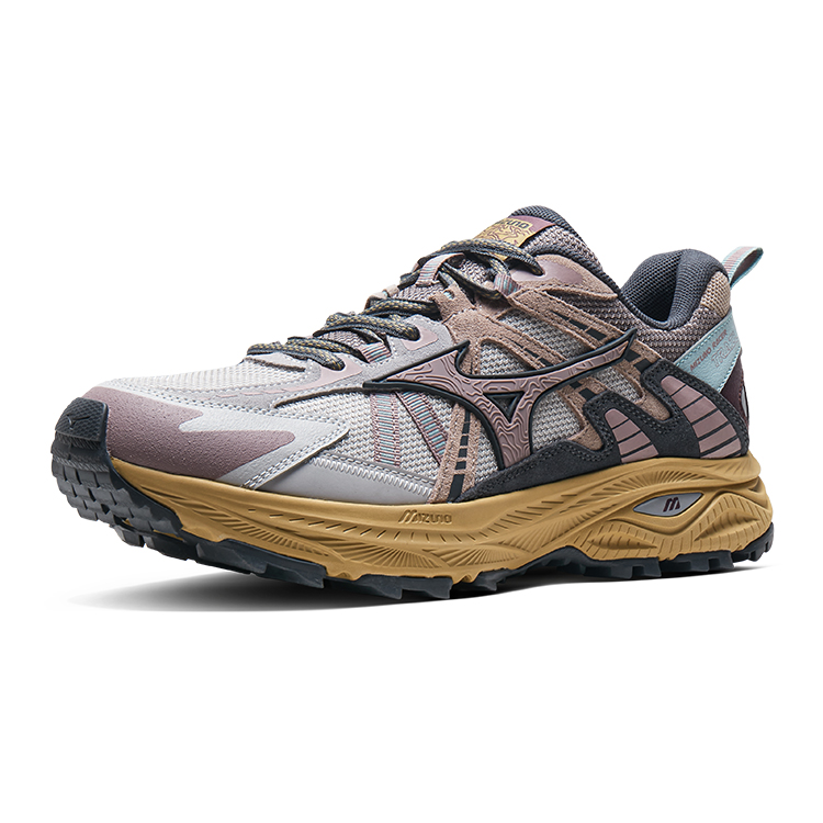 Mizuno Racer Trail Breathable Slip Resistant Abrasion Resistant Low top Running Shoes Unisex Reddish Gray