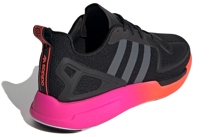 Кроссовки adidas originals ZX 2K Flux TPU (черно-розово-красные) — Чёрный / розовый / красный — фото 4