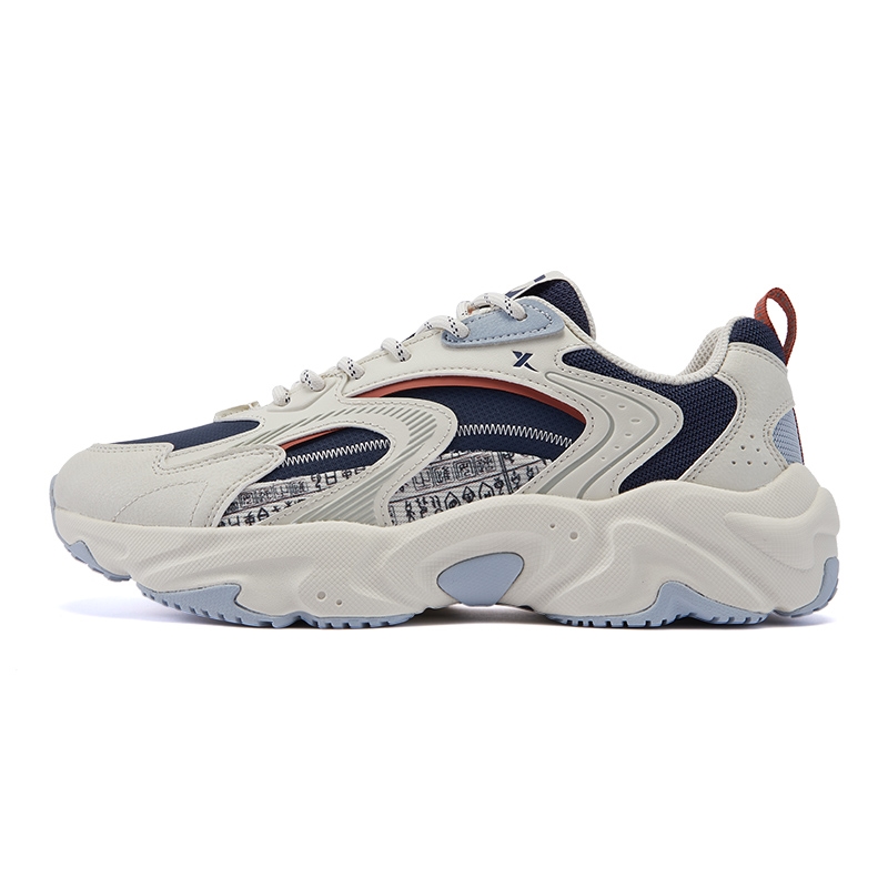 XTEP Cat Claw Low top Casual Training Racing City Commuting Running Shoes Men’s White Blue