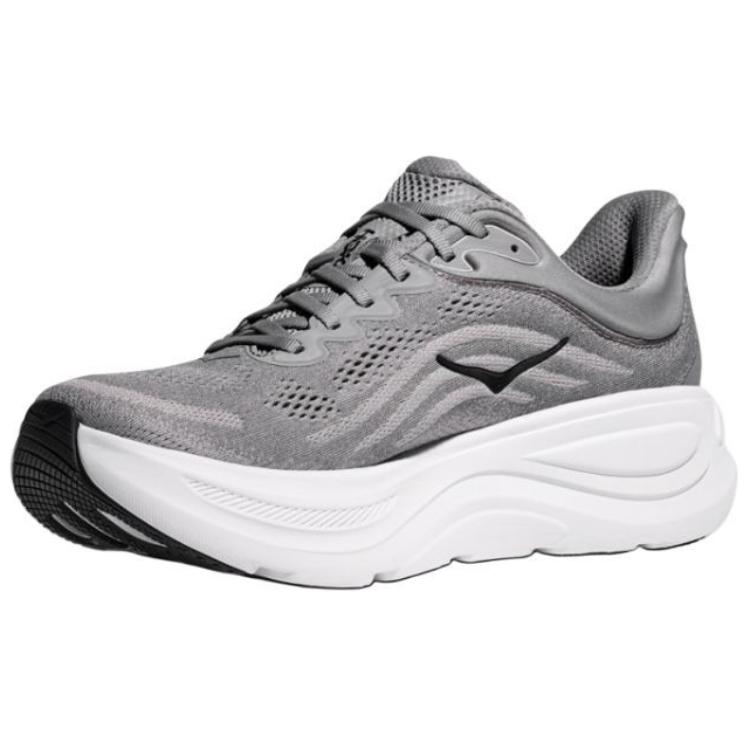 HOKA ONE ONE Bondi 9 Slip Resistant Abrasion Resistant Low top Long Distance Running Shoes Men’s Gray 2E Width