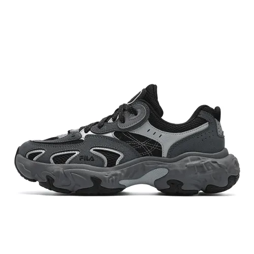 FILA TORNADO Textile, Synthetic Leather Low top Casual Running Shoes Women's Gray Black
