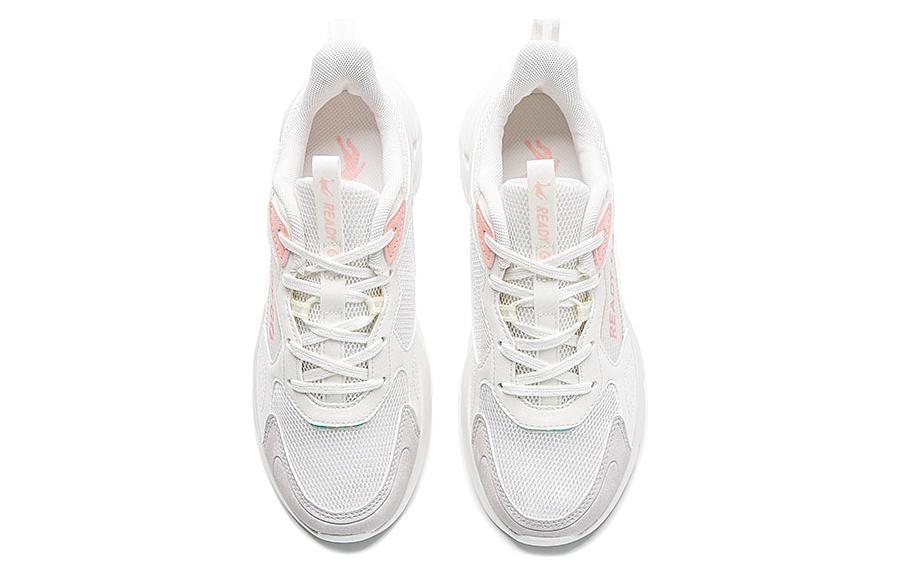 QIAODAN Comfortable Round Toe Cushioning Slip Resistant Abrasion Resistant Low top Running Shoes Women’s White