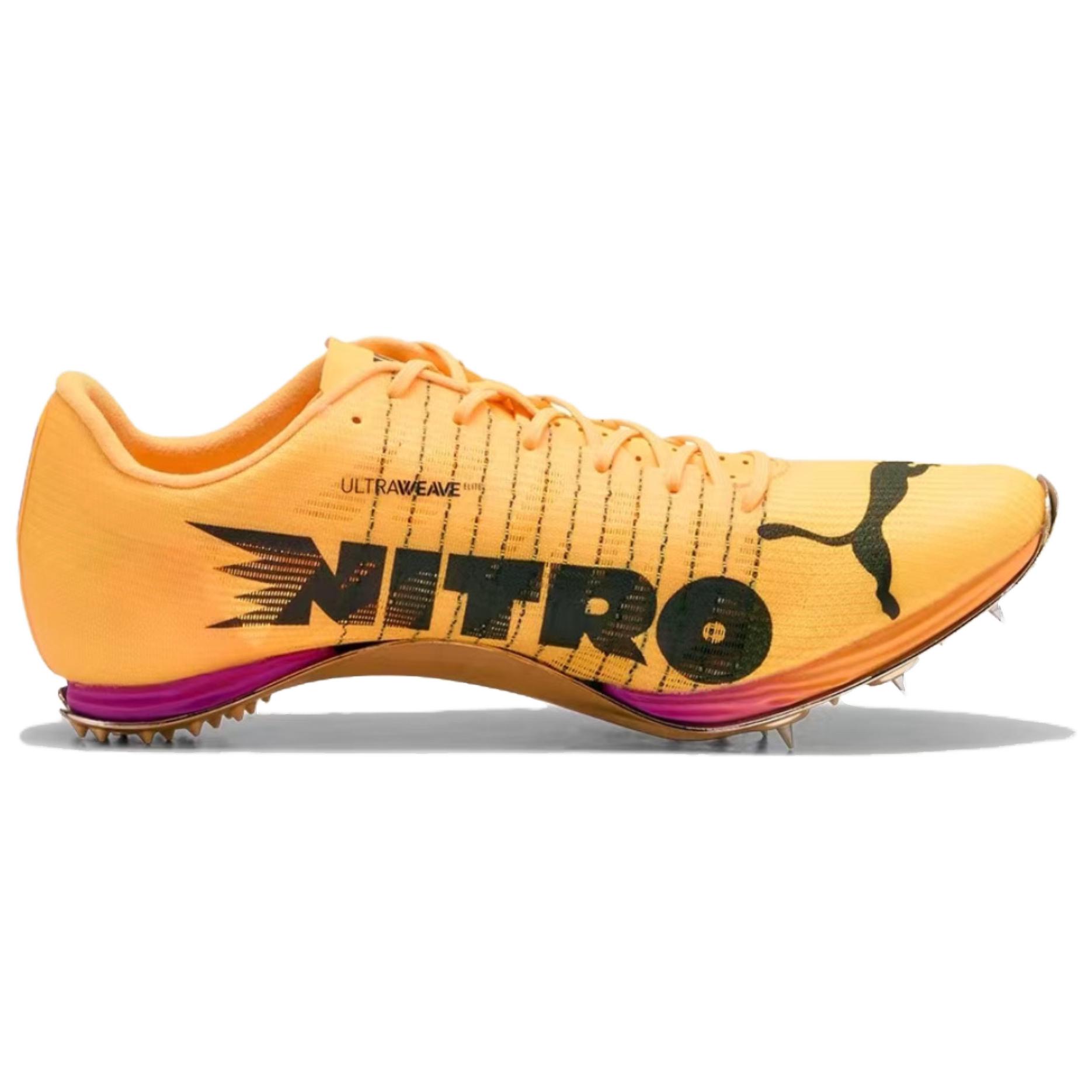 PUMA EvoSPEED 400 Nitro 2 Abrasion Resistant Low top Running Shoes Unisex Orange Yellow