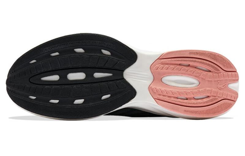 QIAODAN Winding 12 Breathable Slip Resistant Abrasion Resistant Low top Running Shoes Women’s Black Pink