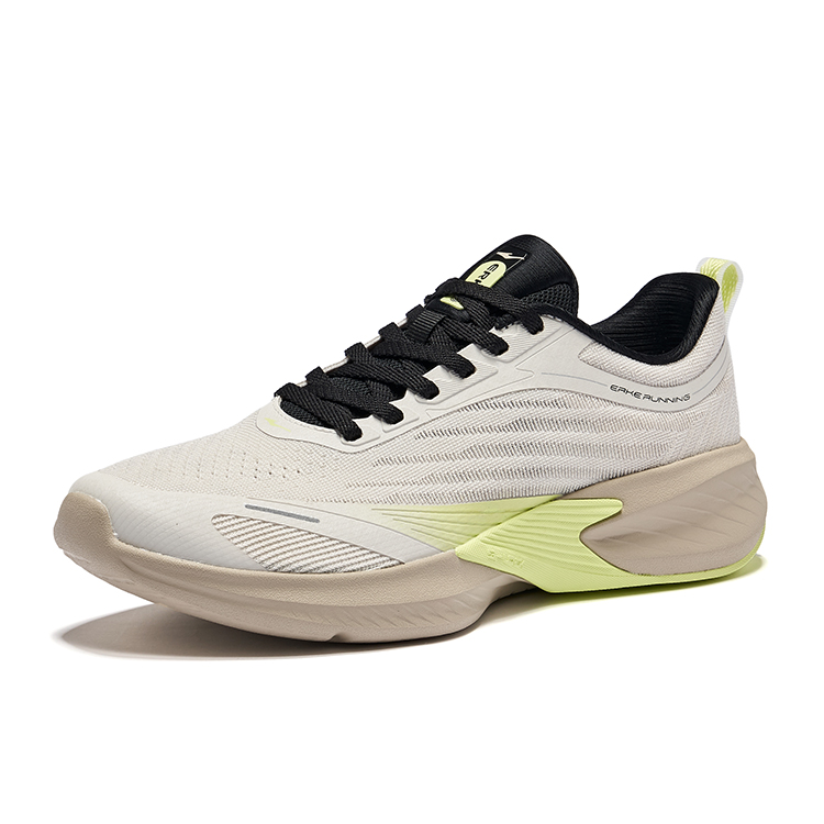 Erke Fabric Cushioning Breathable Low top City Commuting Running Shoes Men’s Wild Gray Wheat Seedling Green