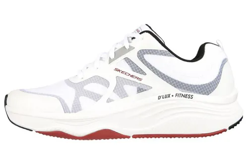 Skechers D'lux Fitness Casual Low top Running Shoes Men's White Black Red