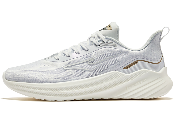 Erke Slip Resistant Low top Running Shoes Men’s Erke White Bright Silver
