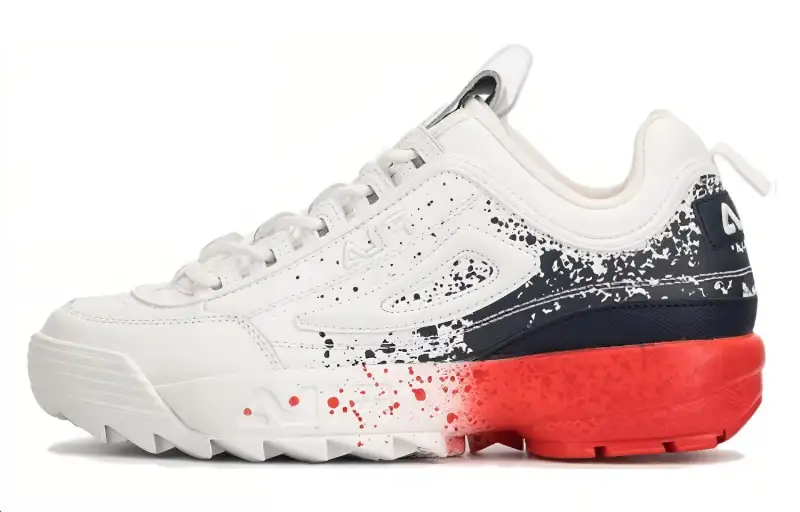FILA Disruptor Low top Running Shoes Men's White Black Red