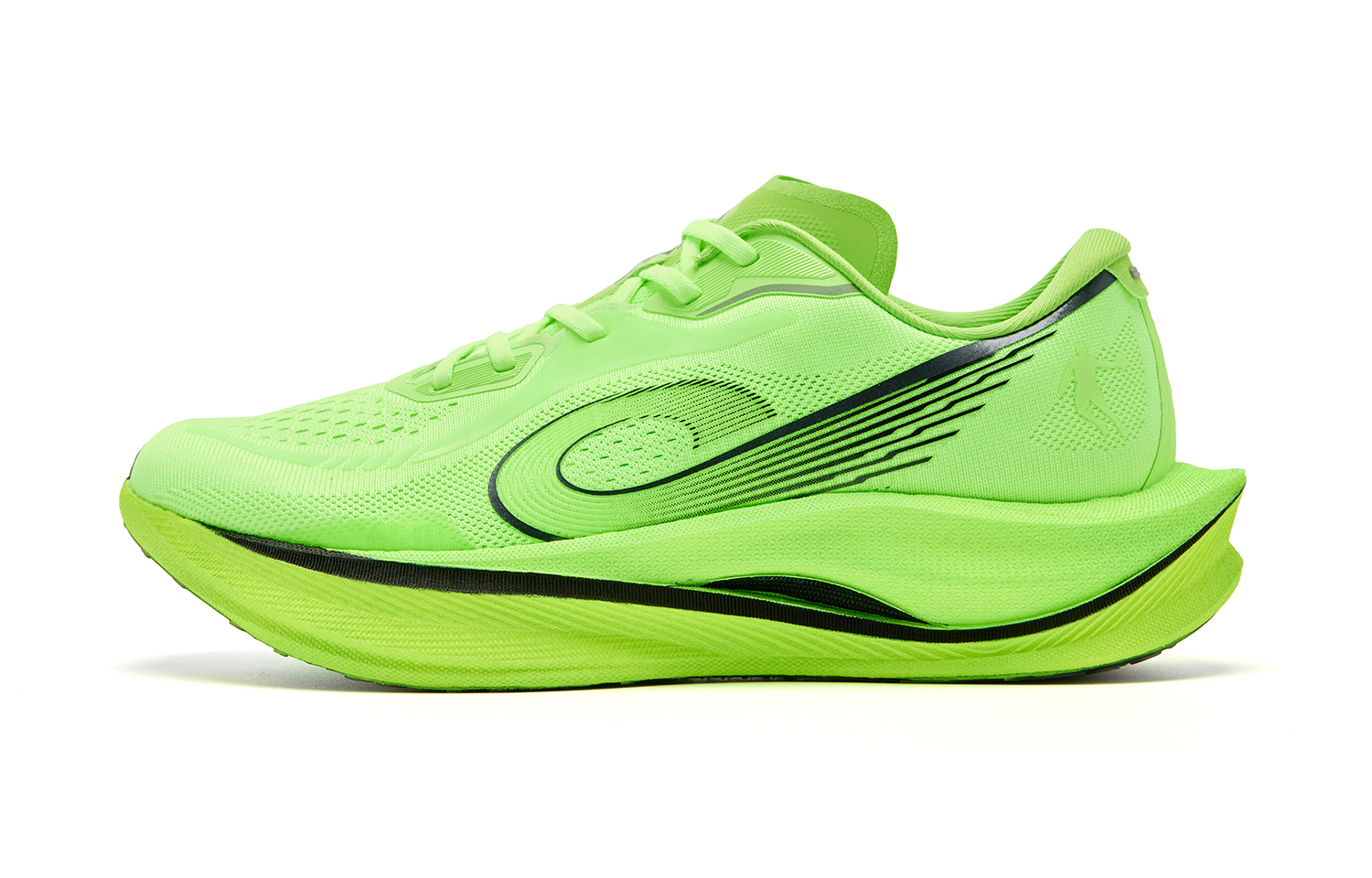 QIAODAN Strong Wind 3.0 Running Shoes Men’s Low Top Flying Shadow Green/Black