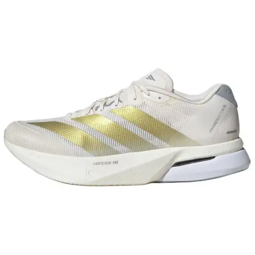 Adidas Adizero Boston 13 Cushioning Breathable Rebound Low top Training Racing Running Shoes Men's White Gold