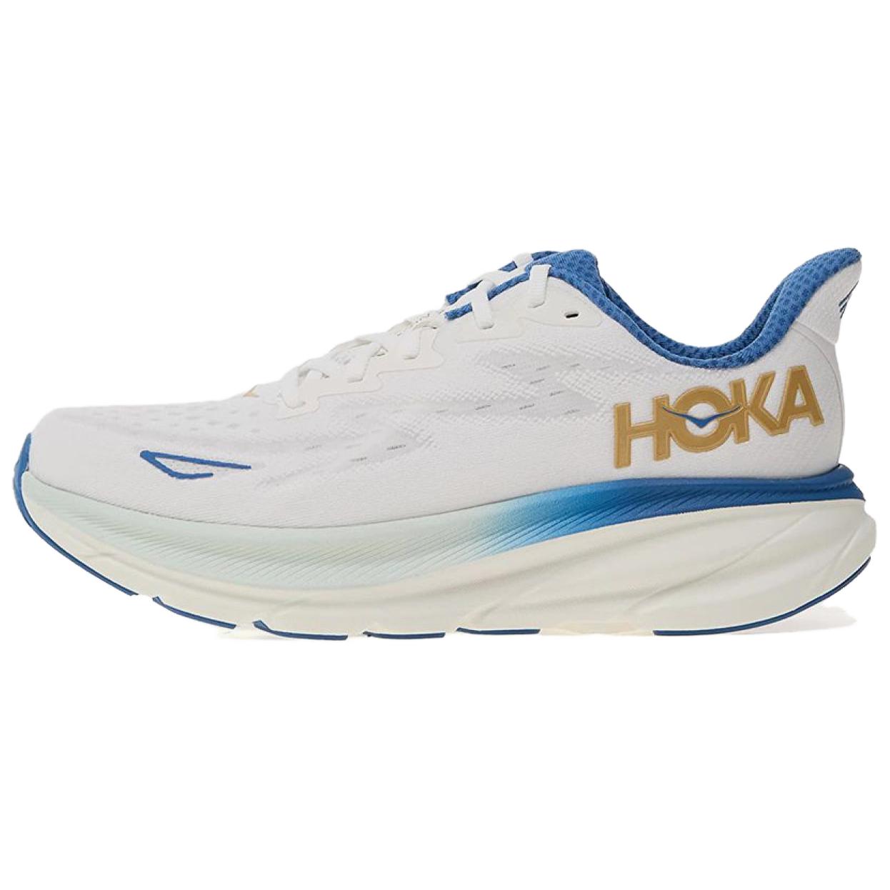 Мужские кроссовки HOKA Clifton 9 (бело-синие)