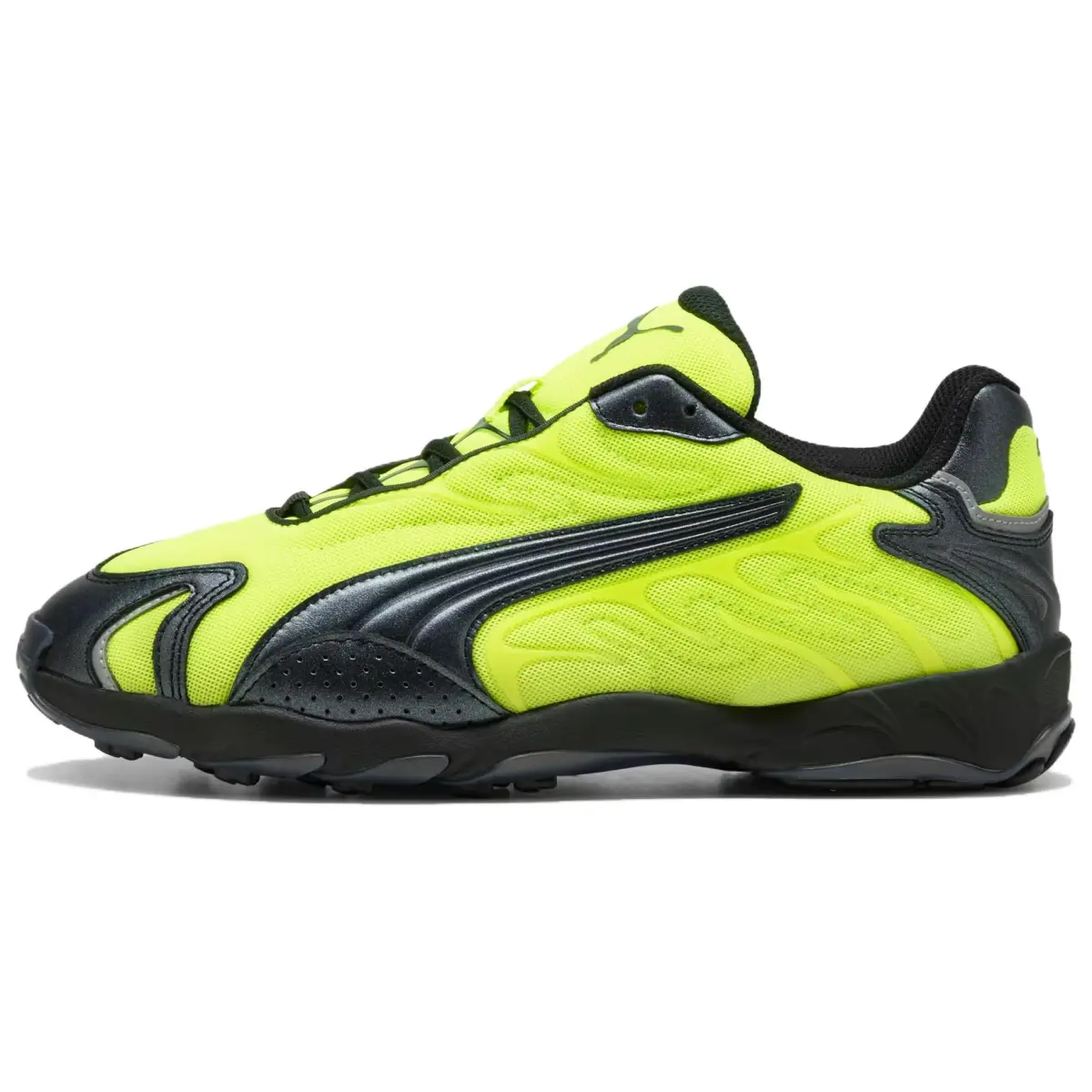 PUMA Inhale Mesh Slip Resistant And Breathable Low top Casual Running Shoes Unisex Black Yellow