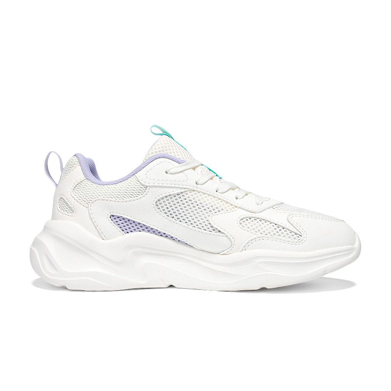 361° Cushioning Lightweight Abrasion Resistant Low top Casual Running Shoes Women’s White Purple