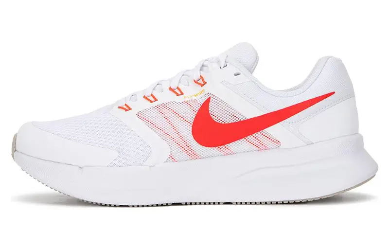 Nike Run Swift 3 Cushioning Slip Resistant Abrasion Resistant Breathable Low top Casual Running Shoes Men's White Red