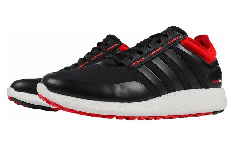 Мужские кроссовки adidas Rocket Boost Marathon (черно-красные) — фото 3