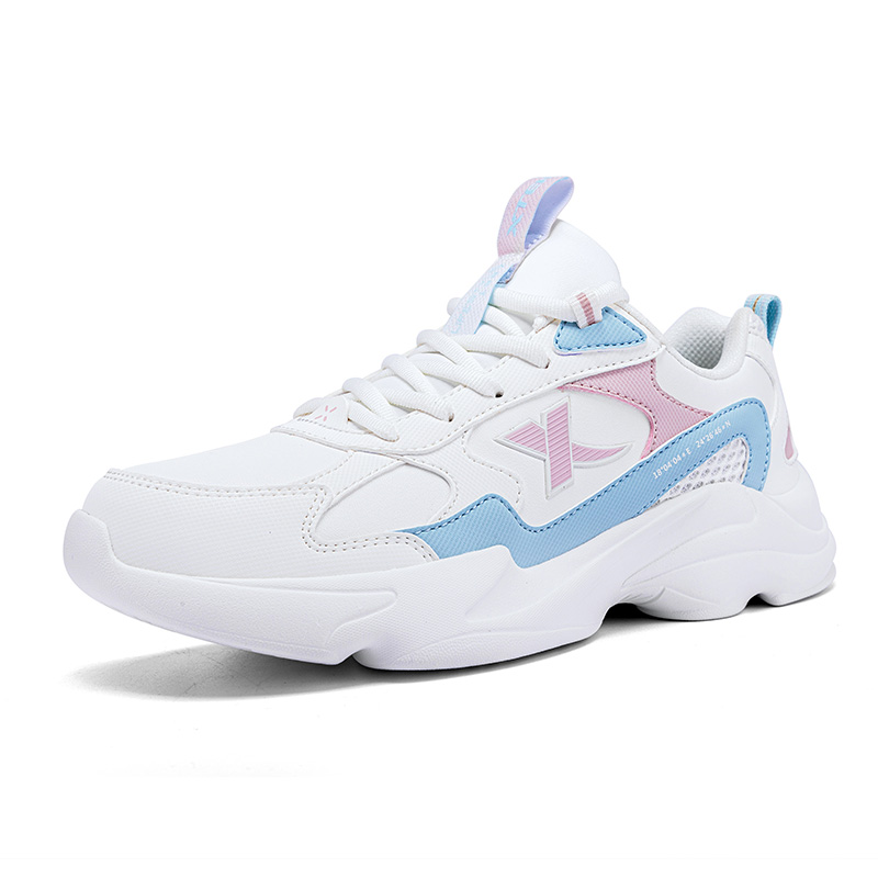XTEP Cushioning Abrasion Resistant Breathable Low top Running Shoes Women’s White Blue
