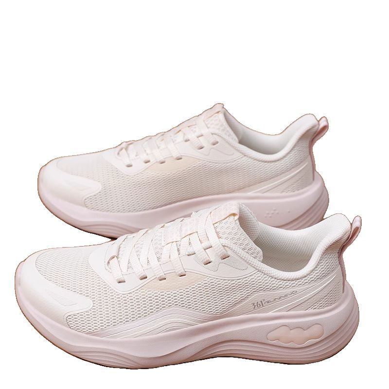 361° Slip Resistant, Breathable, Lightweight Low top Sprint Running Shoes Women’s White Pink