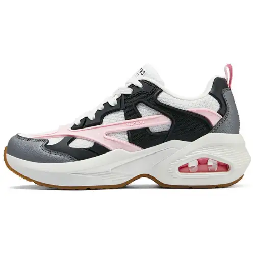Skechers Abrasion Resistant Cushioning Slip Resistant Low top Running Shoes Women's White Black Pink