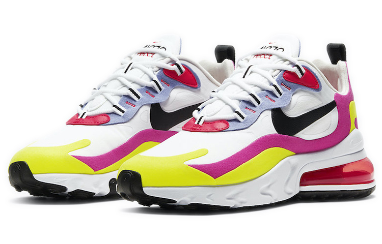 Кроссовки Nike Air Max 270 (бело-желто-розовые) — фото 3