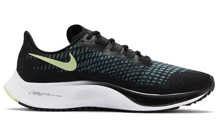 Женские кроссовки Nike Pegasus 37 (черно-желто-синяя) — фото 2