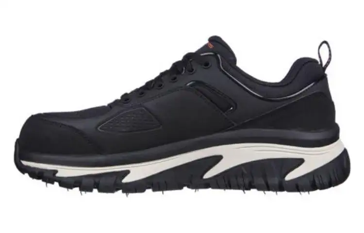Skechers Arch Fit Slip Resistant Low top Running Shoes Men's Black White