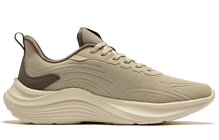 Erke Mountain Eagle Cushioning Breathable Low top Running Shoes Men’s Light Linen Brownstone