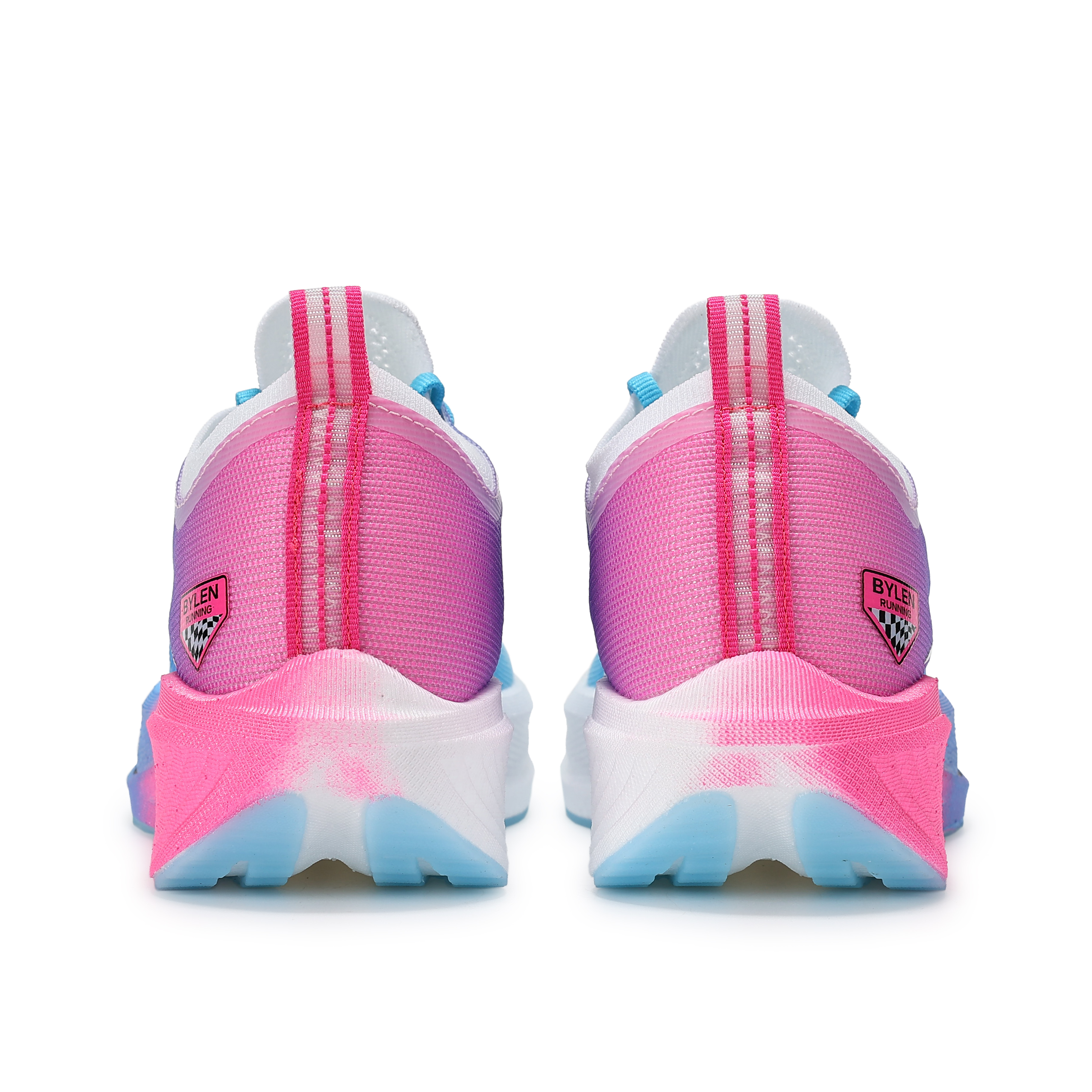 BYLEN Cushioning Abrasion Resistant Impact Resistant Low top Running Shoes Unisex Mismatched Color Cinnabar