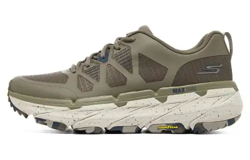 Skechers MAX CUSHIONING PREMIER TRAIL Cushioning Abrasion Resistant Waterproof Low top Running Shoes Men's Brown