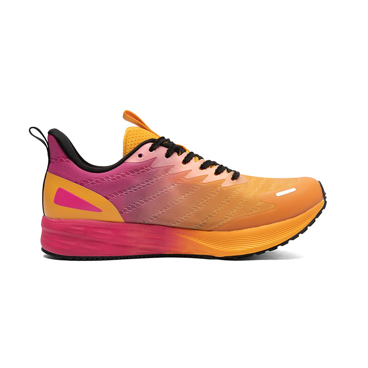 LPMX Cushioning Breathable Support Lightweight Rebound Low top Running Shoes Unisex Orange Rose Red
