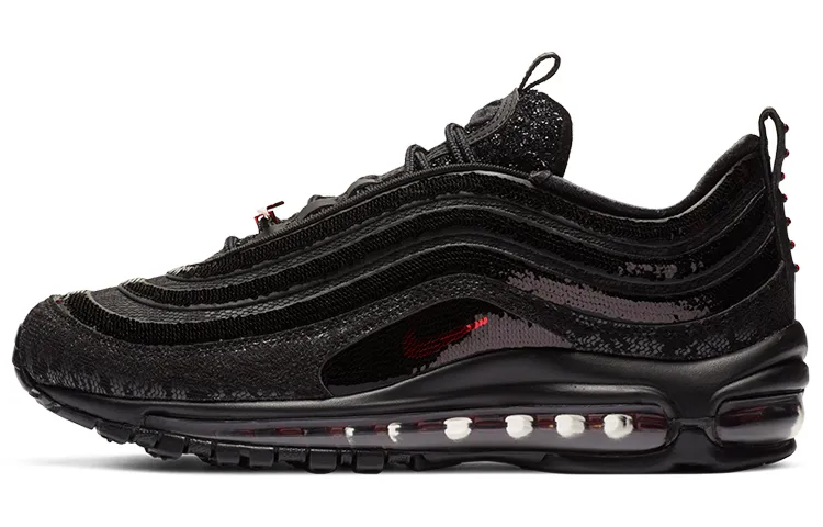 Nike Air Max 97 Sequin Black Red Women's