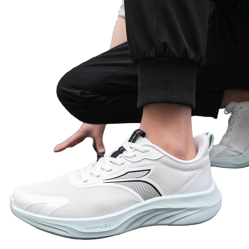 361° Slip Resistant Cushioning Abrasion Resistant Low top Casual Sprint Running Shoes Men’s White Blue