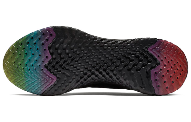 Кроссовки Nike Epic React Flyknit 1 (черно-розовые) — 黑/彩虹 — фото 6