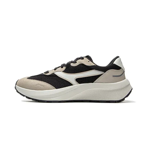 Li Ning Zhongning M500 Cushioning Slip Resistant Abrasion Resistant Support Low top Casual Shoes Men's Gray Black