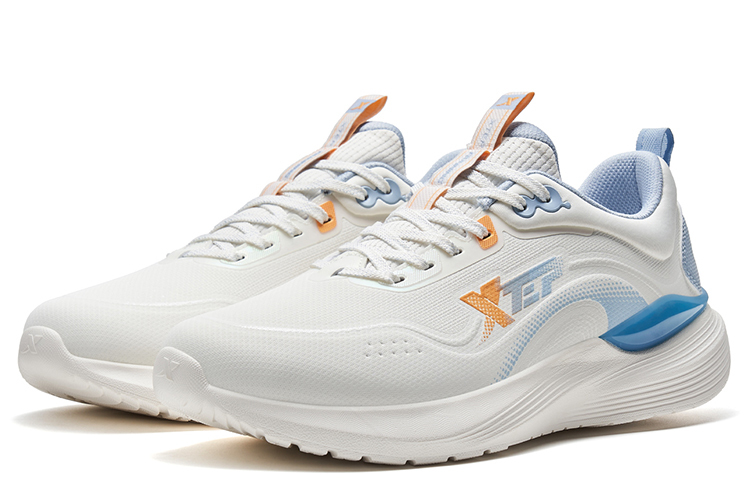 XTEP Cloud 3.0 Cushioning Slip Resistant Abrasion Resistant Lightweight Low top Casual Running Shoes Men’s White Blue