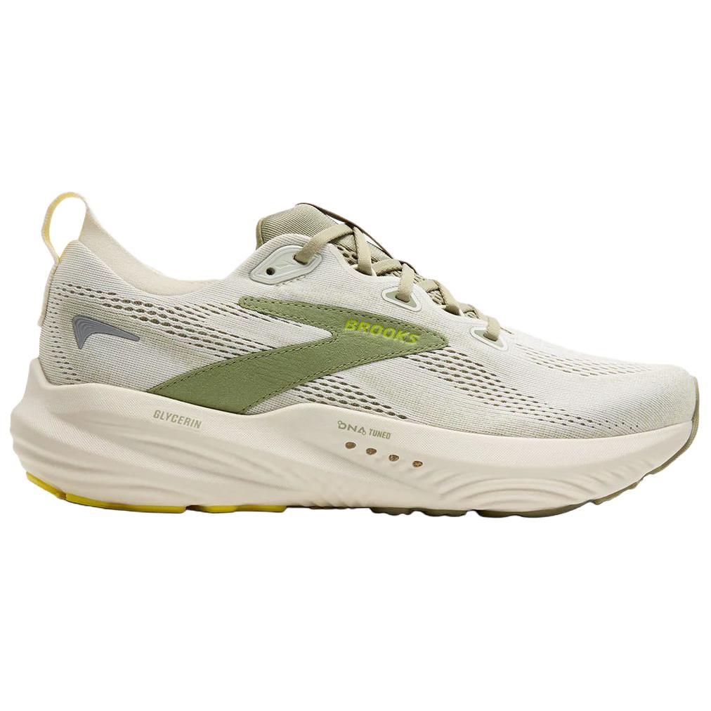 Brooks Glycerin 22 Slip Resistant Abrasion Resistant Low top Marathon Long Distance Running Shoes Men’s Beige