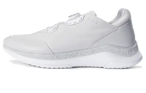 DESCENTE Dualis Leather Cushioning Slip Resistant Abrasion Resistant Low top Casual Running Shoes Men's White