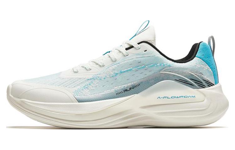 Anta Lingyun 4 Lightweight, Wear resistant, And Non slip Low top Running Shoes Men's White Cyan